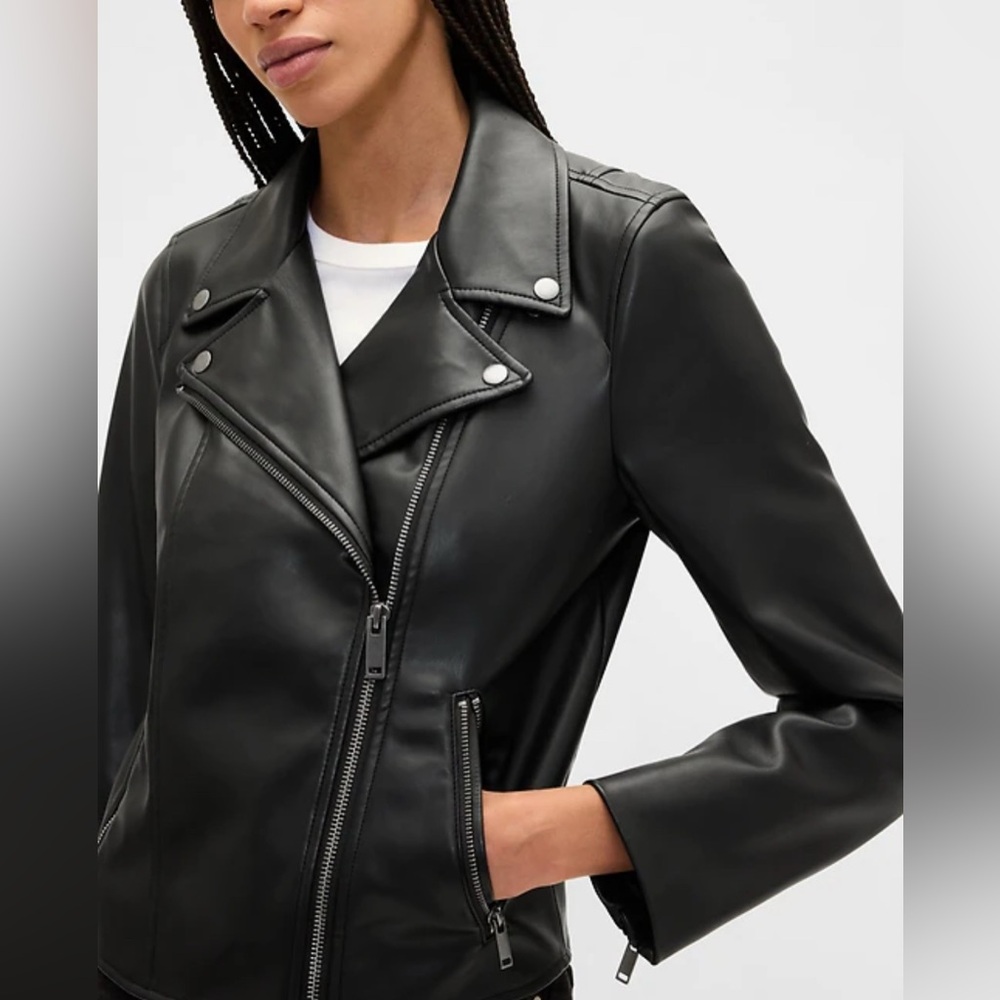 Gap: Vegan Leather Moto Jacket